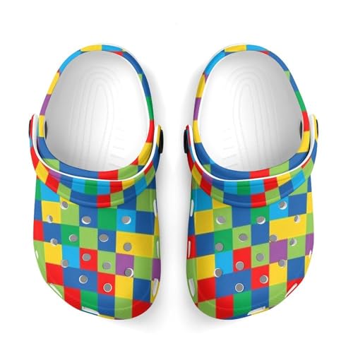 Boy's Fashion Beach Pool Slippers Toddler Sandals for Stylish Water Play, Colorful Neon Mushrooms