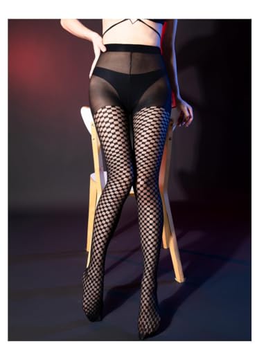 Image of Sahabowi Women Sheer Tights, High Waist Pantyhose, Vintage Control Top Stockings(Patterns Colourful), Pantyhose5