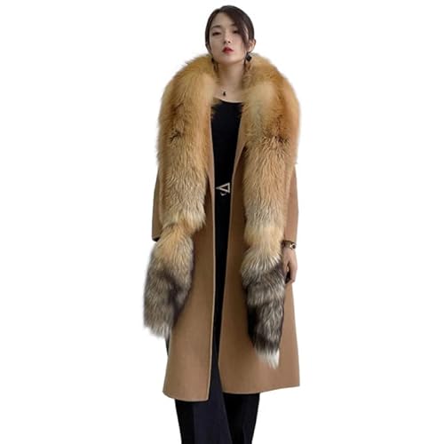 Daisha Women's Thick Warm Christmas Scarf, Trendy Versatile Fox Fur Big Shawl, Perfect For New Year Nobleman's Evening Feast. #TOP4