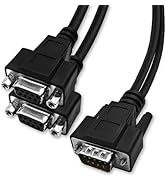 Amazon.com: XANHAM DB9 Y Splitter 1.5 Feet 1 Female to 2 Male 9