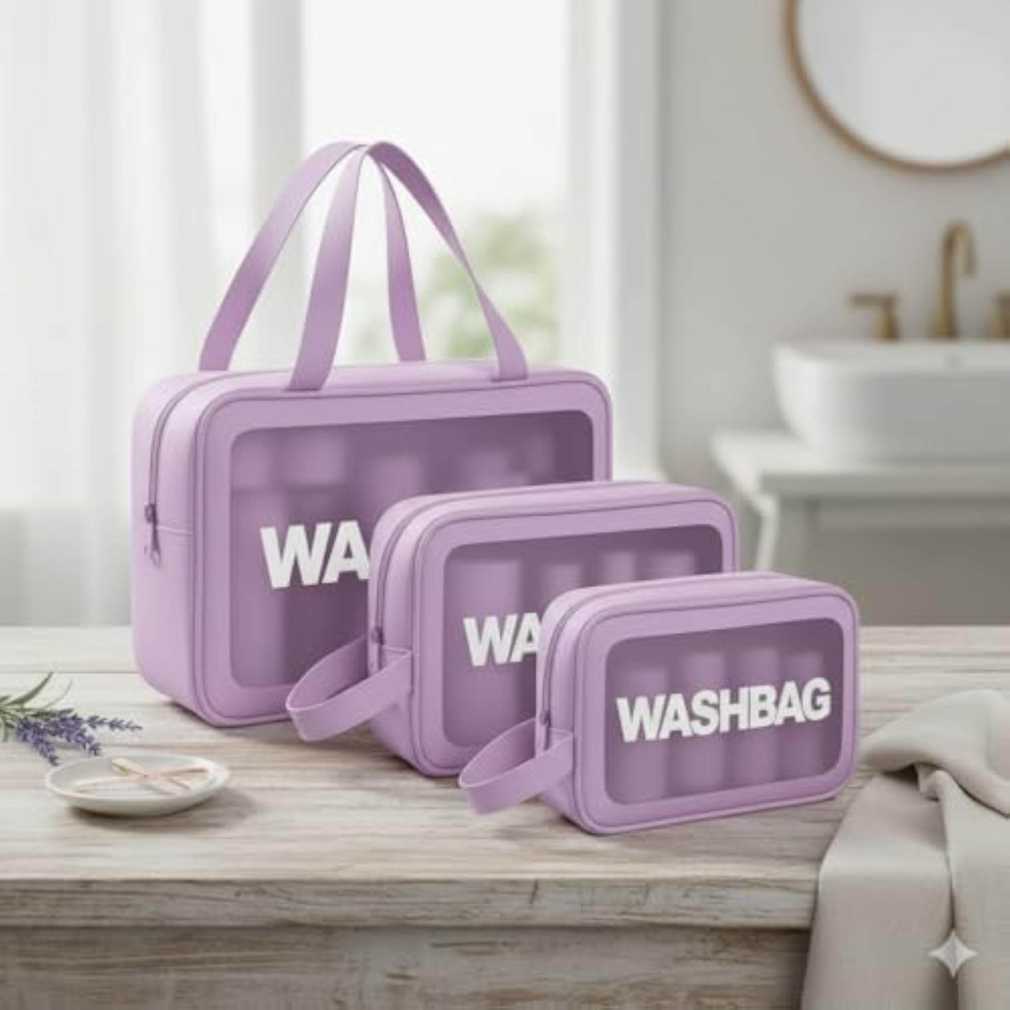 PVC Makeup Bag Travel Toiletries Organizer Cosmetic Bags
