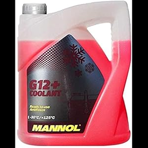 MANNOL 5L Coolant Antifreeze G12+ RED Ready Mixed -30°C / +125 German Hi Spec
