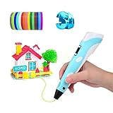 Caneta 3D para crianças Kit de caneta 3D Doodler Caneta de desenho profissional para impressão 3D com tela LED e carregamento USB Presente educacional para crianças