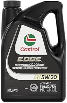 Castrol 03083 EDGE 5W-20 Synthetic Motor Oil - 5 Quart