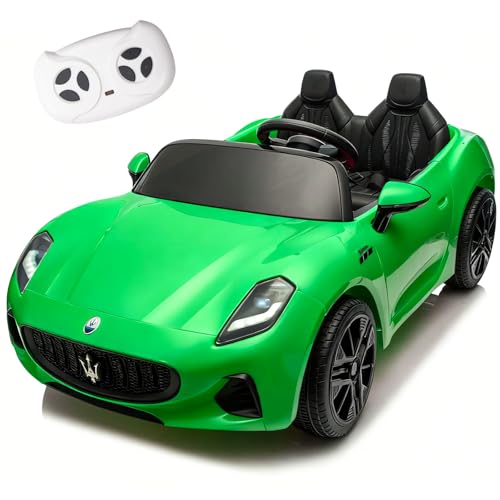 24V Maserati Licensed 2-Seater Kids Electric Ride-On Car, Dual-Speed Modes,