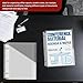 Fyess 15Pack 3 Hole Punch Clear Plastic Document Folders,Organized Up Poly Translucent Slash Slash File Jacket US Letter/ A4 Size 18C(1.8mm),L-Tape Transparent Document Folders Copy Safe Pockets