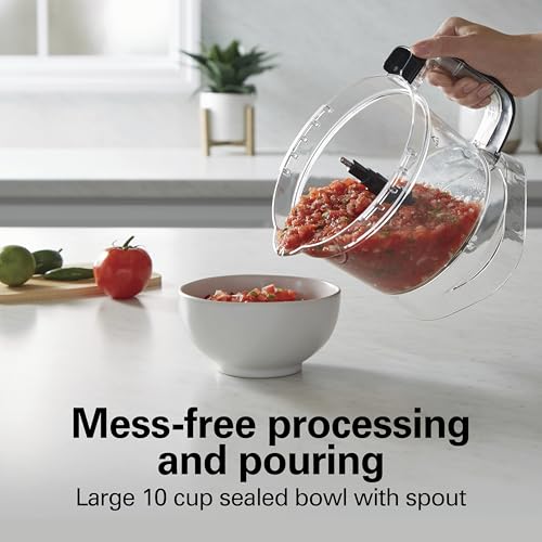 Hamilton Beach Stack & Snap Food Processor with Bowl Scraper, 10 Cup Capacity, Black, (Renewed) R70822 by Hamilton Beach - Used condition - Image 7