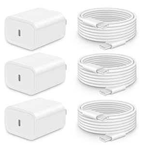 i Phone 17 16 15 Charger Fast Charging-20W USB C Power Brick with 6Ft Type C to C Cord for i Phone 17/17 Pro/17 Air/17 Pro Max/16/16 Pro/16 Plus/16 Pro Max/15 Series, i Pad Pro & More [3 Pack]