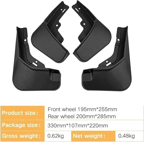 Garde-boue pour XPENG : Kit de protection avant et arrière pour roues
