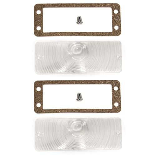 Turn Signal Parking Light Lens Kit Clear Pair For 1969-1970 International Harvester 1200D Pickup Truck