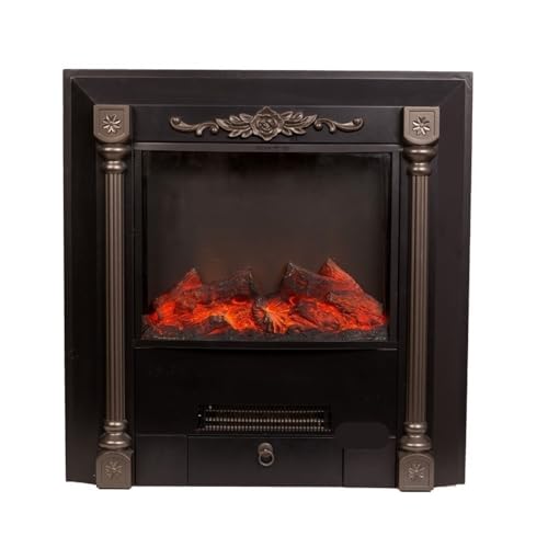 MENGLI-2024 Chimenea eléctrica Chimenea eléctrica empotrada con Calentador, Llama Realista 3D, Control Remoto, Chimenea Decorativa con Columna Romana Chimenea de atomización