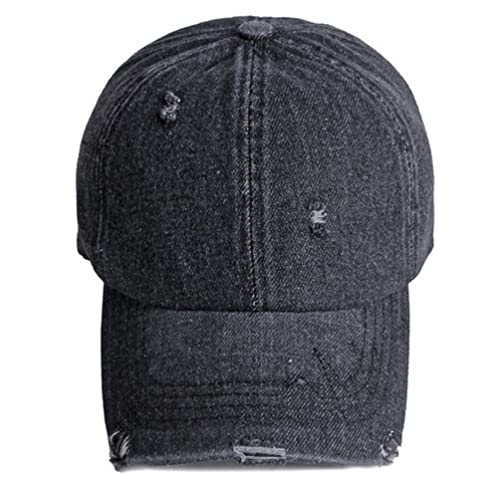 Image of Vintage Washed Denim Distressed Dad Hats Baseball Caps for Men Women