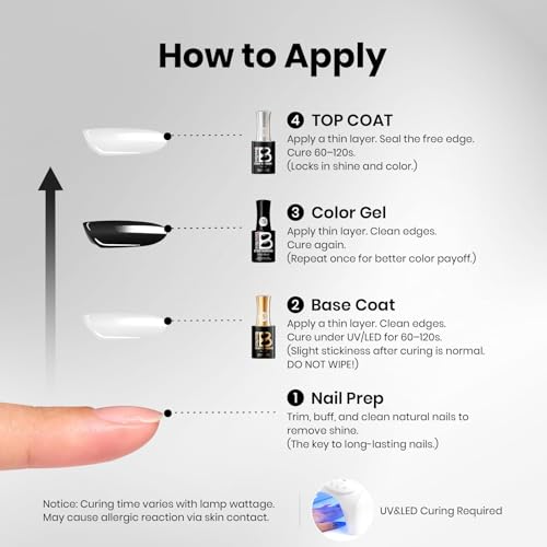 Image of Beetles Black Gel Polish - VoidBlack 15ML /0.51Fl Oz, Black Gel Nail Polish, Same Color Same Bottle STAY SHINING, Soak Off UV LED Lamp Classic Nails Art, Manicure Salon DIY Home Nails