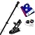 Yeesun Flag Pole for House with 3x5 American Flag, 6 FT Wall Mount Flag Pole with Bracket for Home Porch,Outdoor Deco.Residential or Commerical Tangle Free Flag Pole Kit (Black)