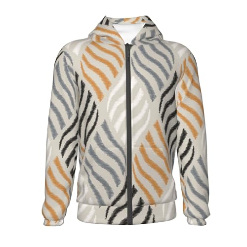 Geometric Kids Pullover Hoodies Boys Zip Up Sweatshirts Girls Athletic Clothes with Pocket2