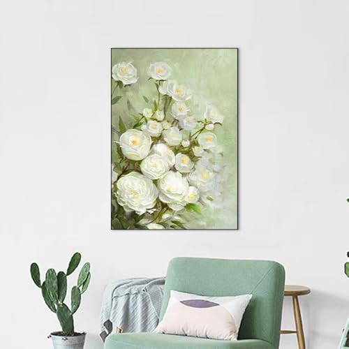 Décoration murale moderne pour habiller un mur vide toile rose crème AEFOUU