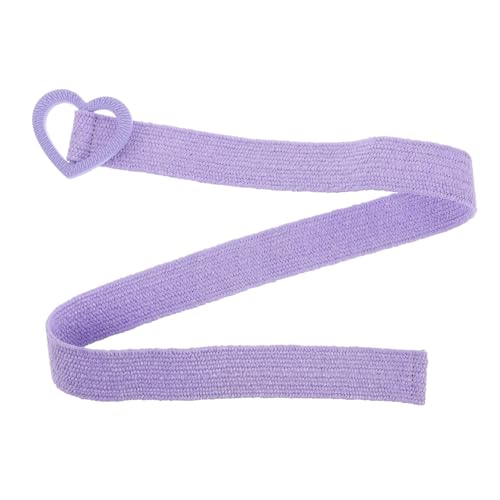 Women Heart-shaped Woven Belt Elastic Waist Belt for Charming and Comfortable Accessory for Casual and Formal Outfits
