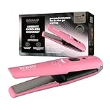 REVAMP Liberate Cordless Compact Ceramic Hair Straightener - Cordless Hair Straighteners, Rechargeable Battery Travel Straightener, Portable Straighteners for Straight, Curl & Wavy Styles - Pink