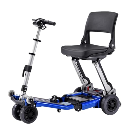 FreeRider USA Luggie Standard -Folding Mobility Scooter with Lithium-ion Battery for Adults and Seniors, Portable, Lightweight, Airline Approved, Blue