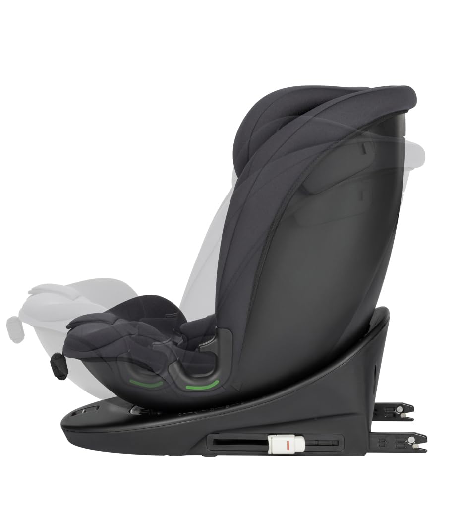 Bebeconfort Demeter 360 i-Size, Autositz 360 Drehbar, 0–12 Jahre, 40–150cm, ISOFIX Kindersitz, FlexiSpin-Drehung, 360°-Drehung, 6 Liegepositionen, 12 Kopfstützenpositionen, Mineral Black