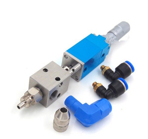 GOWE Thimble Type Precision Dispensing Valve UV Glue Dispensing Ink Alcohol with a micromete Color:no micromet