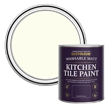 Rust-Oleum Off White water resistant Kitchen Tile Paint in Matt Finish - Antique White 750ml