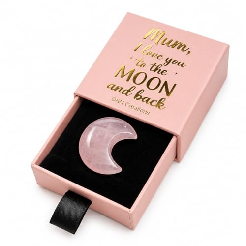 D&N Creations Gift for Mum - I Love You to the Moon and Back Keepsake in Pink Gift Box - Mum Birthday Gifts Christmas or Mothers Day Present for Mum from Daughter Son Meaningful