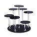 HOBBIESAY 7-Tier Acrylic Display Stand Round Minifigure Organizer Tiered Black Rack Risers Tabletop Toy Display Stand for Action Figure for Figures Collectibles Toys and Dolls Jewelry