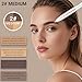 4 in 1 Makeup Pen, Eyebrow Contour Highlight Pen Brow Defining Pencil, Natural Brows Makeup Cosmetic Tool, All in One Long-Lasting Eye Pencil Compact for Travel (Medium)