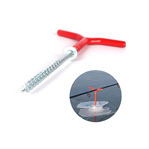 HYFAN Outdoor Tent Tarp Stakes Lightweight Aluminum Alloy Spiral Stakes (New Red)