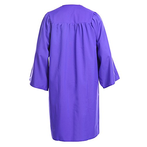 Newrara Unisex Premium Matte Graduation Gown Only (Medium 48(5'3"-5'5"), Purple) by Newrara - Used condition - Image 2