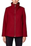 esprit strickjacke blau lang Weicher Griff ESPRIT Damen 088EE1G034 Mantel, Rot (Garnet Red 620), Small