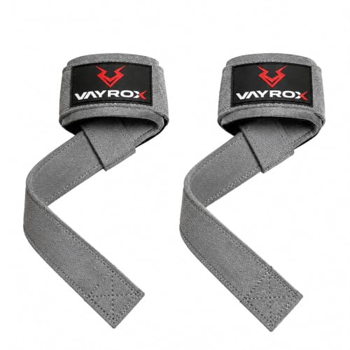 Vayrox Leather Lifting Straps with Neoprene