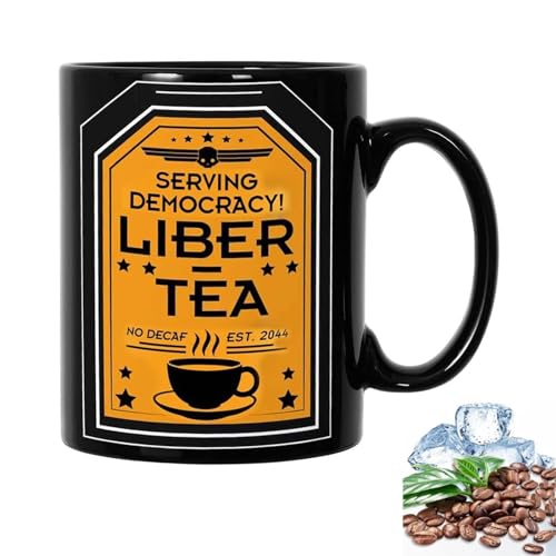 SHROUDEX Helldivers 2 Mug 11oz, Coffee Mug, Helldivers Kaffeetasse, Neuheit Liber-tea Tasse, Helldivers 2 Mug, Helldivers 2 Becher, Für Frauen Männer Mug (A)