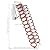 Folding Attic Ladder Pull Down System, 12 Steps Al-Mg Portable Ladder Extension Loft Stairs Narrow Multi-Use Wall-Mounted Attic Loft Stairs Ceiling Telescoping Ladder for Attics & Basements (Orange)