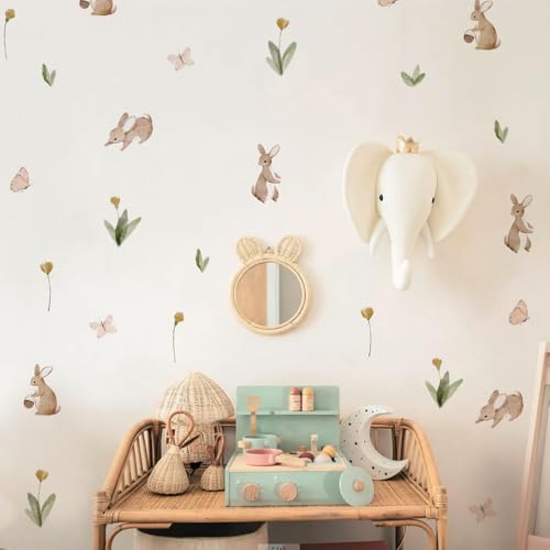 Liwo Summertime Watercolor Cute Bunnies and...