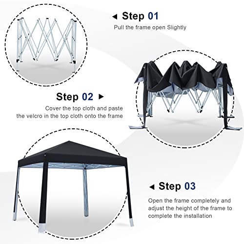 Mastercanopy 10X10 Pop-Up Canopy Tent Outdoor Beach Canopy With 4 Foot Pockets(Black) #TOP3