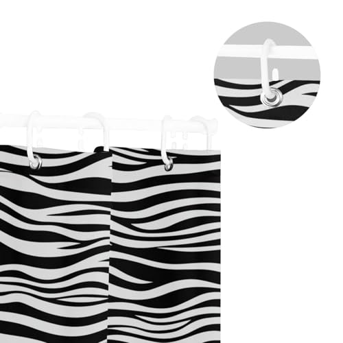Rideau de douche polyester anti éclaboussures lavable 168x183cm avec crochets - 6