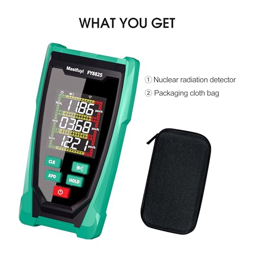 Mastfuyi Dosímetro de Radiação Nuclear com Contador Geiger, Detector de Radiação Nuclear Recarregáve