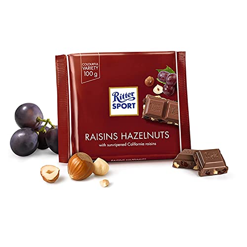 Image of Ritter Sport Raisins & Hazelnut Milk Chocolate 100 Grams | Imported Chocolate from Germany