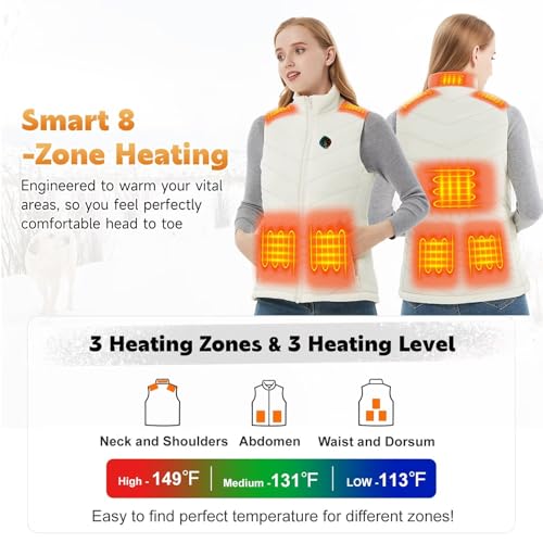 Image of KOVNLO Heated Vest for Women With Battery Pack Included, Smart Controller with Light-out Design, Electric Heated Jackets