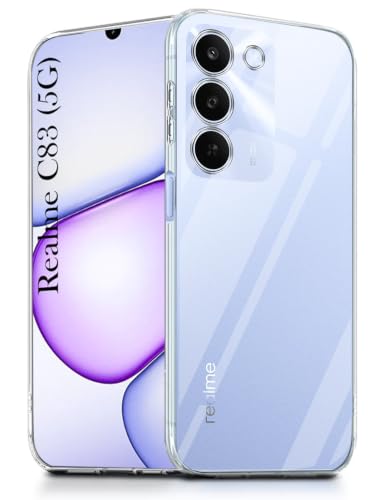 Image of Jkobi Silicone Back Cover Case for Realme C83 5G (Clear Shockproof Case with Camera Protection | Soft and Flexible | Transparent)