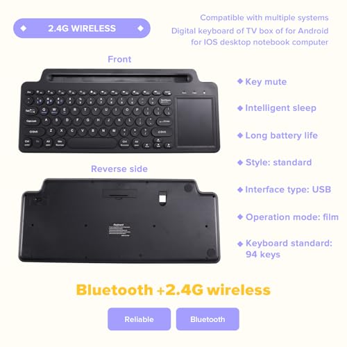 Clavier Bluetooth multi-dispositif et souris sans fil 2.4G ordinateur portable - 5