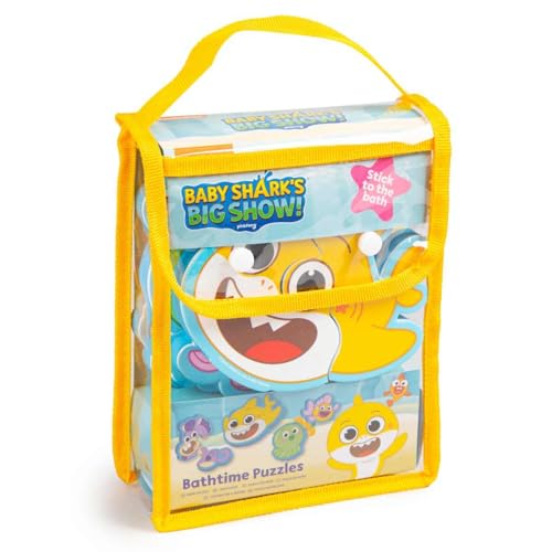 Baby Shark Set of 4 Shaped Characters Bath Time Foam Puzzles for Kids