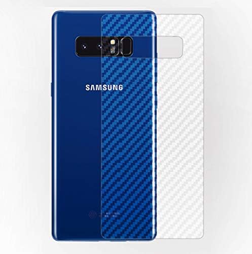for Samsung Galaxy Note 8 Back Screen Protector 3D Carbon Fiber Ultra Thin Protective Film-2 Packs-Transparent