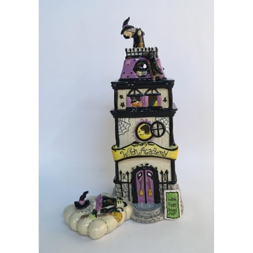 Blue Sky Clayworks Flying Witch Academy Candle House 6L x 5.75W x 10H