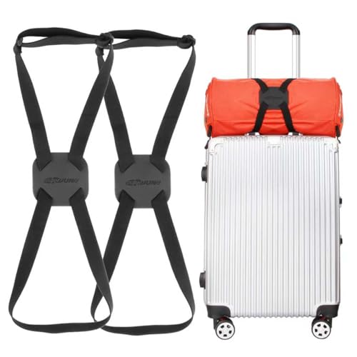 Image of GUANJUNX Luggage Straps for suitcases, Bag Bungees Travel Accessories Belt | Bag Bungee for Luggage，Adjustable Size Luggage Straps and High Elastic Travel Accessories , Free Your Hand on Traveling