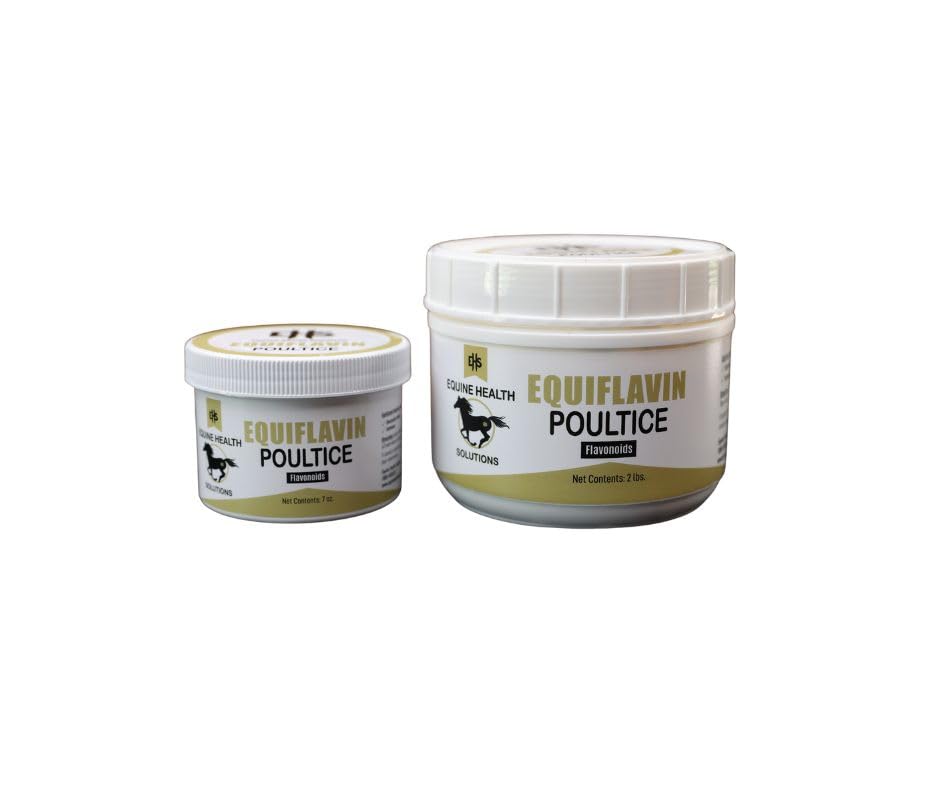 Equine Health Solutions EQUIFLAVIN Poultice Natural Muscle Soothing Salve Botanical and Antioxidant Formula 7 OZ & 32 OZ (7 oz)