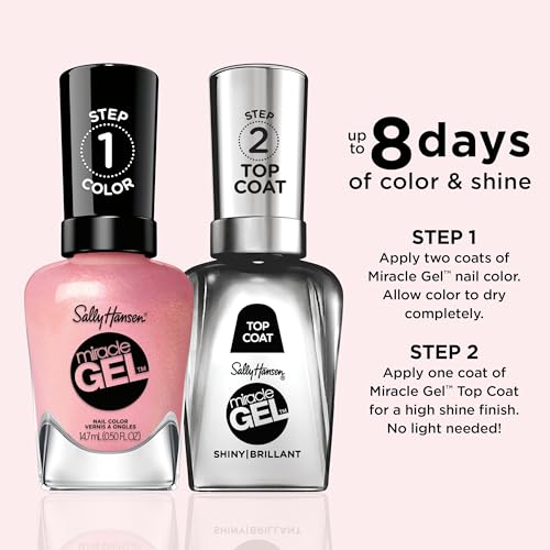 Sally Hansen Miracle Gel Nail Polish, Two-Step System, 241 Home Sweet Home Pink - image 2