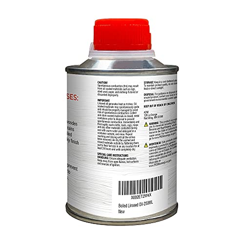 Linsheen Boiled Linseed Oil – Fast Drying Flaxseed Wood Treatment To Rejuvenate, Restore And Condition Outdoor And Indoor Wood Furniture, Floors And Sports Equipment, 250 Ml #TOP1